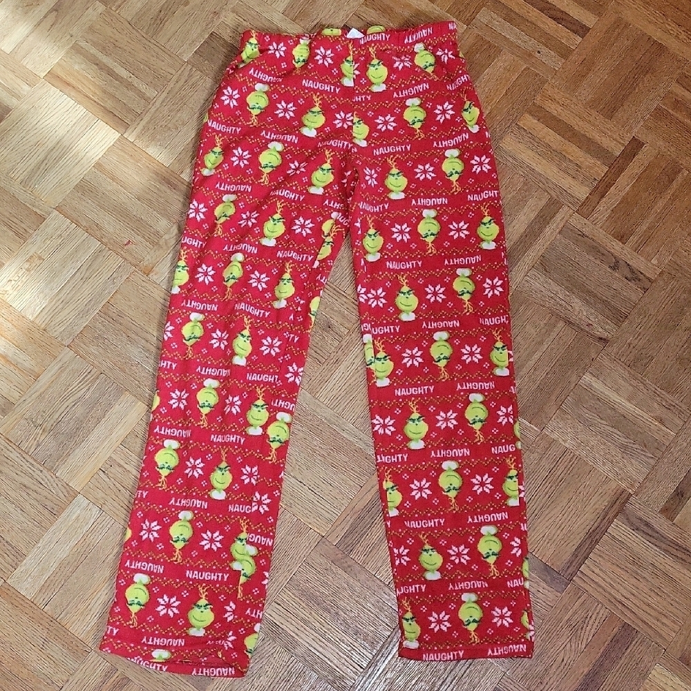 The Grinch Red Naughty Grinch Pajama Pants Size Medium